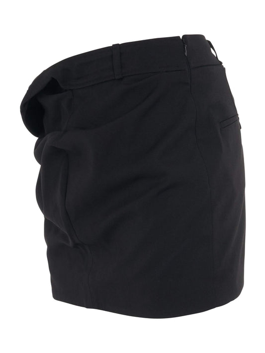 JACQUEMUS Bahia Twist Mini Skirt (Black)
