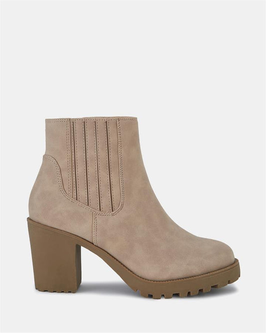 Image of Boots. Product name - Harlequin Women's Boot High Heel TAUPE Novo Boots in Taupe colour by brand - NOVO