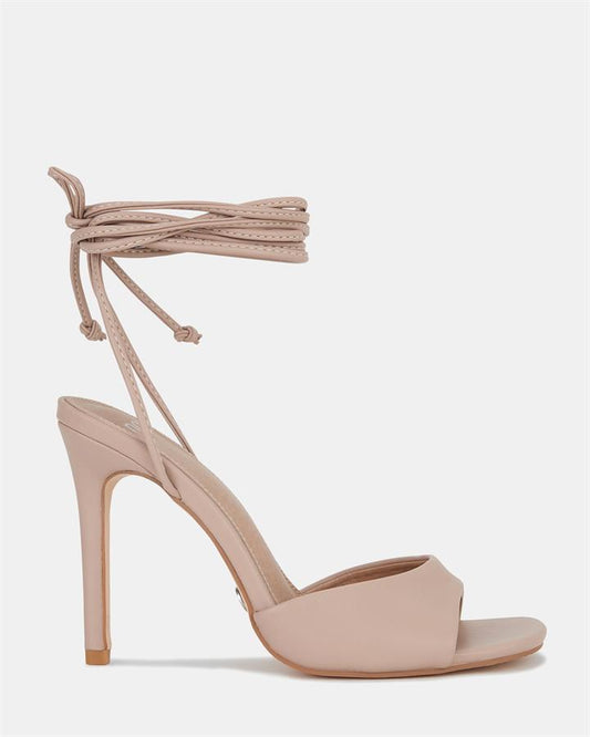 Image of Sandals. Product name - Numb Women's Strappy High Heel Nude Novo Sandals in Nude colour by brand - NOVO