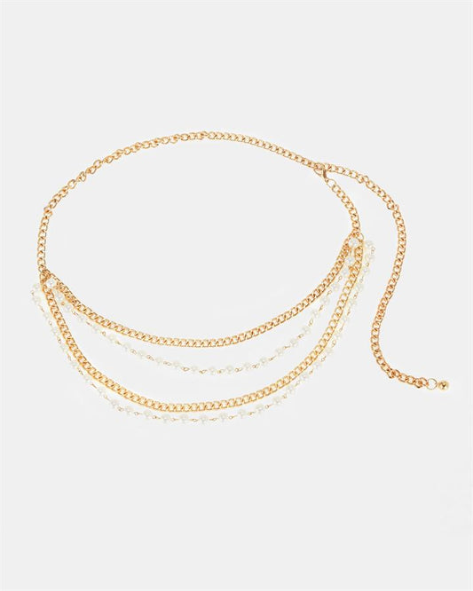 Image of Jewelry. Product name - Belt Siren Women's Necklaces GOLD Novo Jewellery in Gold colour by brand - NOVO