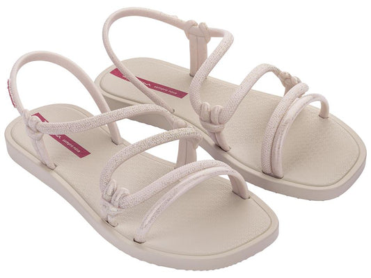 Image of Sandals. Product name - Solar Glitter Sandal Women's Ipanema BEIGE/PINK GRENDENE in Beige/Pink colour by brand - IPANEMA