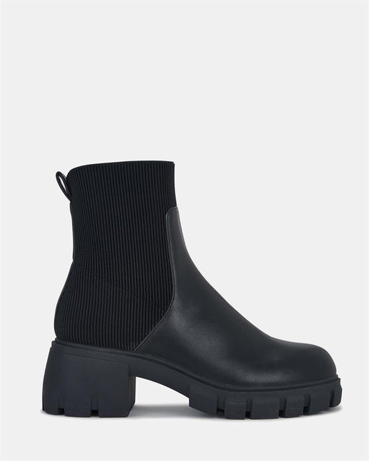 Image of Boots. Product name - Dobie Women's Boot Low-Mid Heel BLACK Novo Boots in Black colour by brand - NOVO