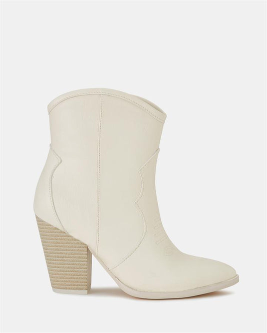 Image of Boots. Product name - Horse Women's Boot High Heel CREAM Novo Boots in Cream colour by brand - NOVO