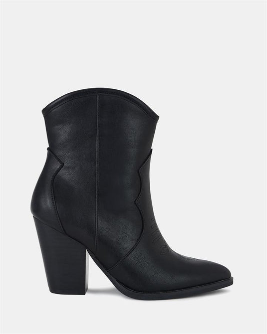 Image of Boots. Product name - Horse Women's Boot High Heel BLACK Novo Boots in Black colour by brand - NOVO