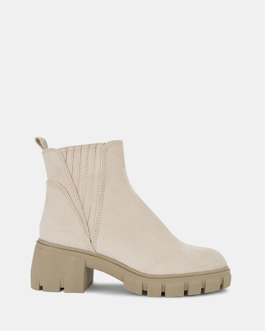 Image of Boots. Product name - Daxton Women's Boot Low-Mid Heel Sand Novo Boots in Sand colour by brand - NOVO
