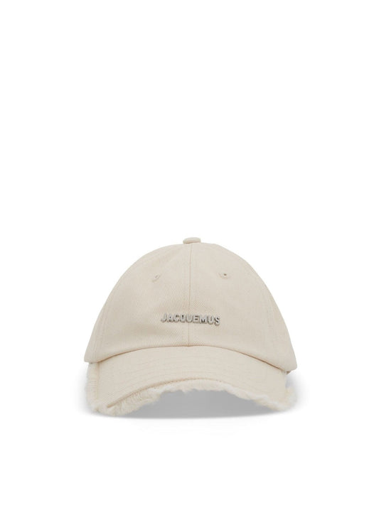 Image of Hats. Productname: JACQUEMUS Artichaut Fringe Baseball Cap in WHITE colour by brand - JACQUEMUS