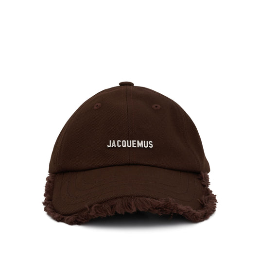 Image of Hats. Productname: JACQUEMUS Artichaut Fringe Baseball Cap in BROWN colour by brand - JACQUEMUS