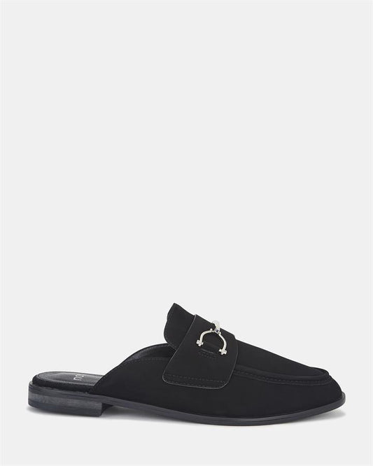 Image of Flats. Product name - Eleanora Women's Casual Flat Closed BLACK NUBUCK Novo Casual in Black Nubuck colour by brand - NOVO