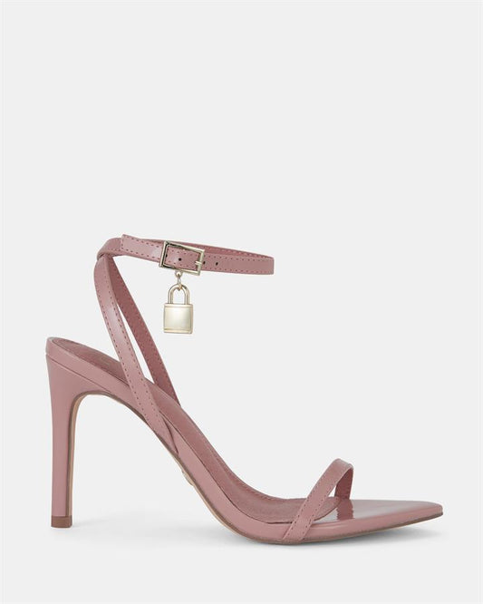 Image of Sandals. Product name - Libbie Women's Strappy High Heel NUDE PATENT Novo Sandals in Nude Patent colour by brand - NOVO
