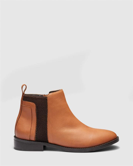 Image of Boots. Product name - Taco Women's Boot Flat TAN Novo Boots in Tan colour by brand - NOVO