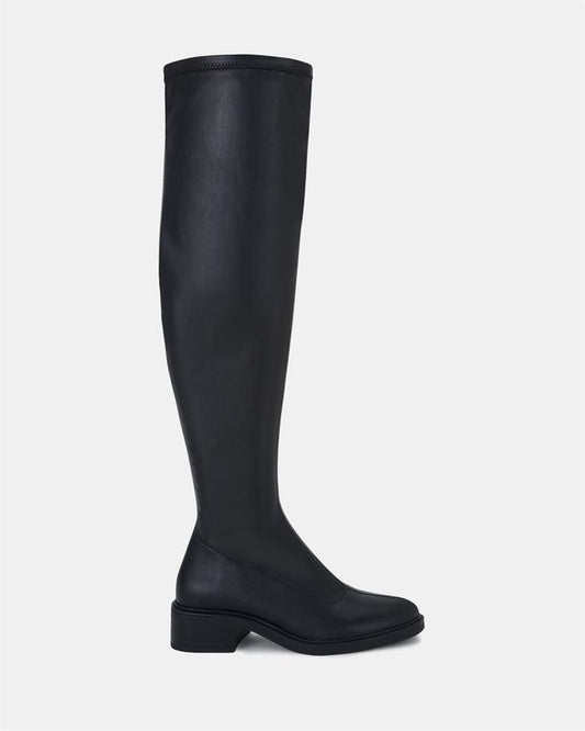 Image of Boots. Product name - Oliana Women's Boot Low-Mid Heel BLACK Novo Boots in Black colour by brand - NOVO