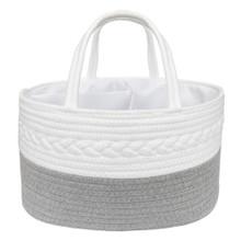 Image of Toys. Product name - Living Textiles Cotton Rope Nappy Caddy Grey in colour by brand - Toymate