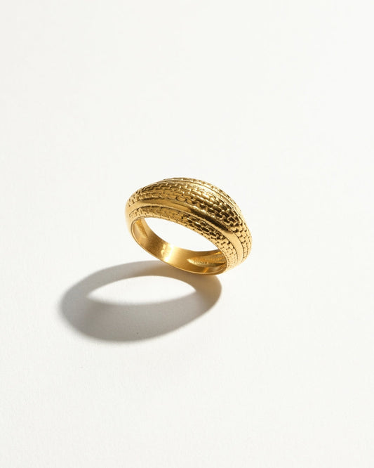 Image of Rings. Product name - Peony Ring Gold in colour by brand - Reliquia Jewellery