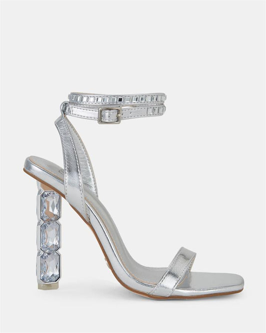 Image of Sandals. Product name - Zeelia Women's Fast Fashion SILVER Novo Sandals in Silver colour by brand - NOVO