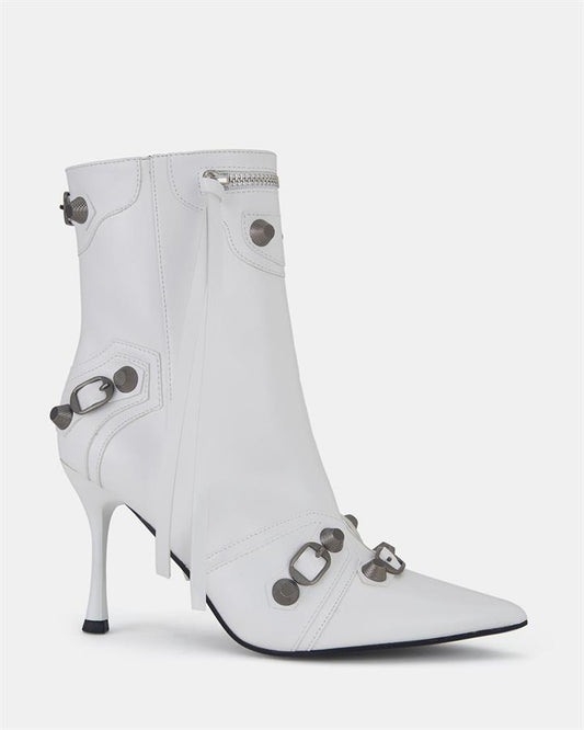 Image of Boots. Product name - Kaboom Women's Boot High Heel WHITE Novo Boots in White colour by brand - NOVO