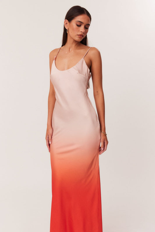 SNDYS AMAYA MAXI DRESS (Peach Ombre)