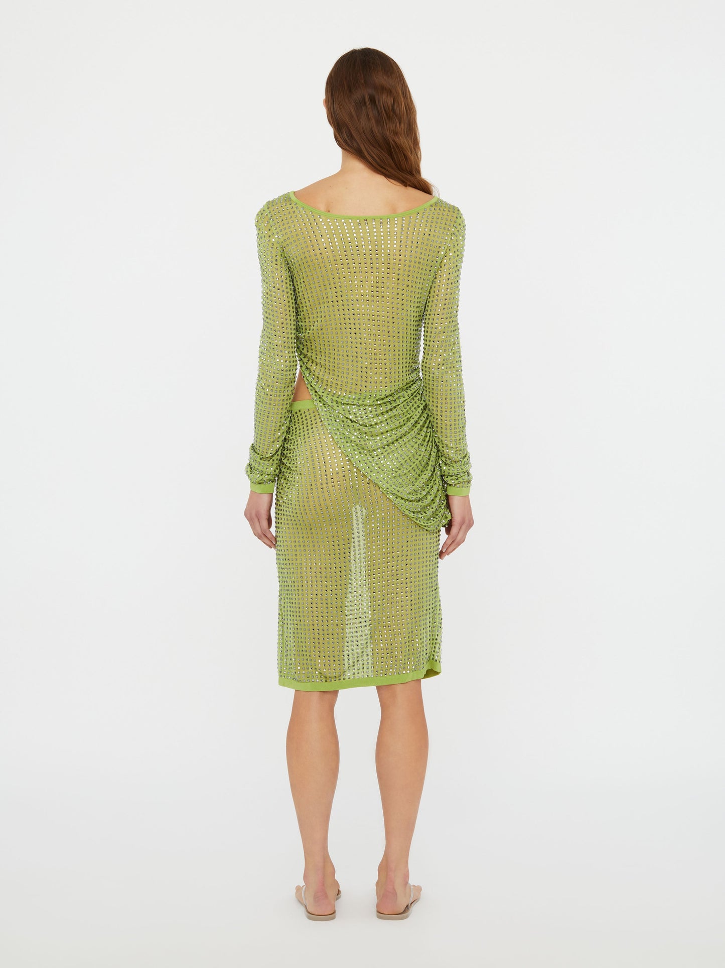 Christopher Esber Cirrus Cutaway Long Sleeve Midi Dress (Copy)