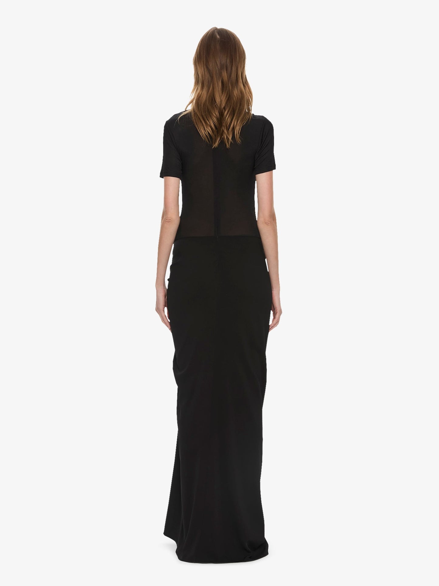 Christopher Esber Fusion Ruched Tee Gown (Black)