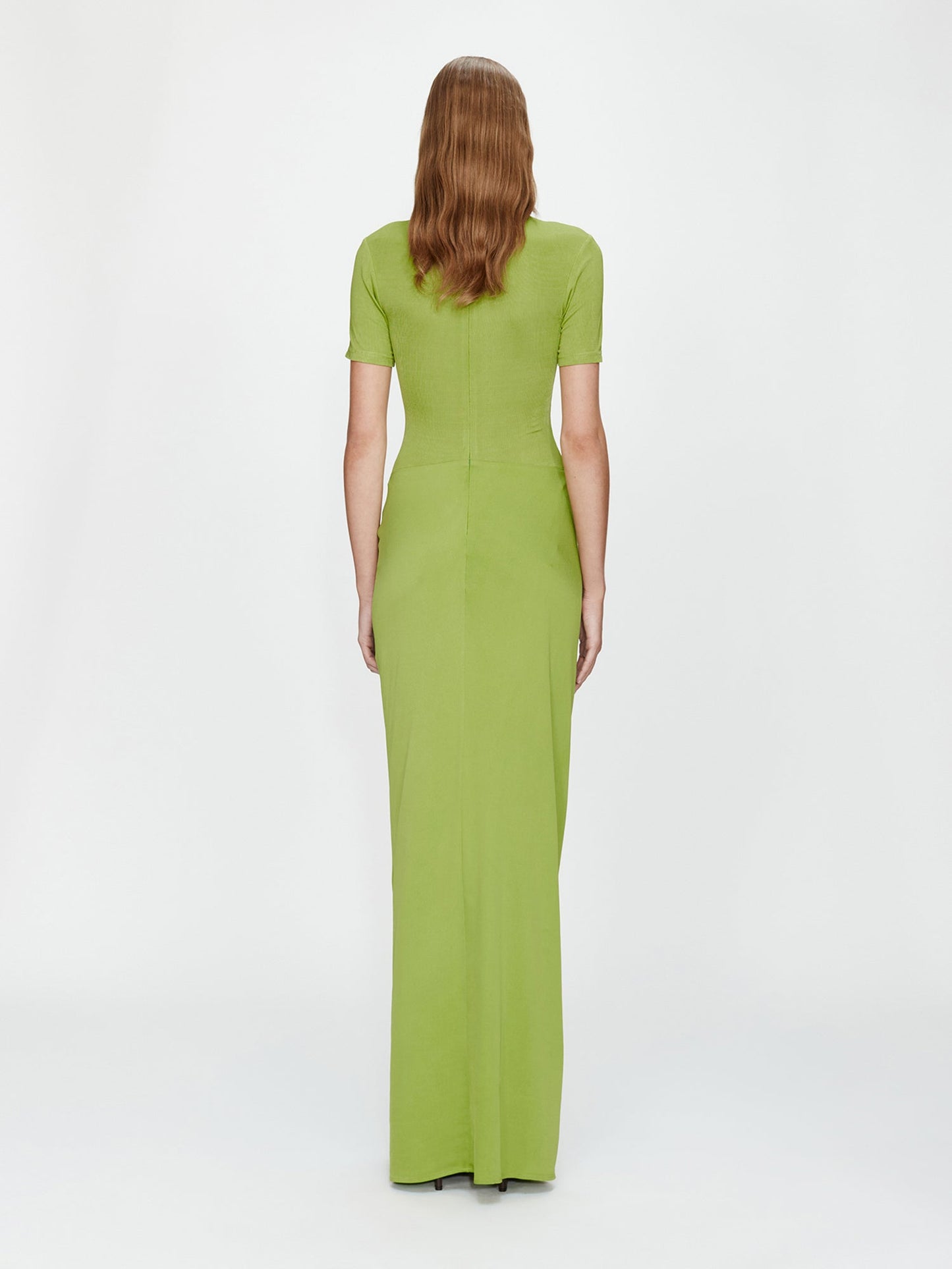 CHRISTOPHER ESBER Fusion Ruched Tee Gown (Lime)