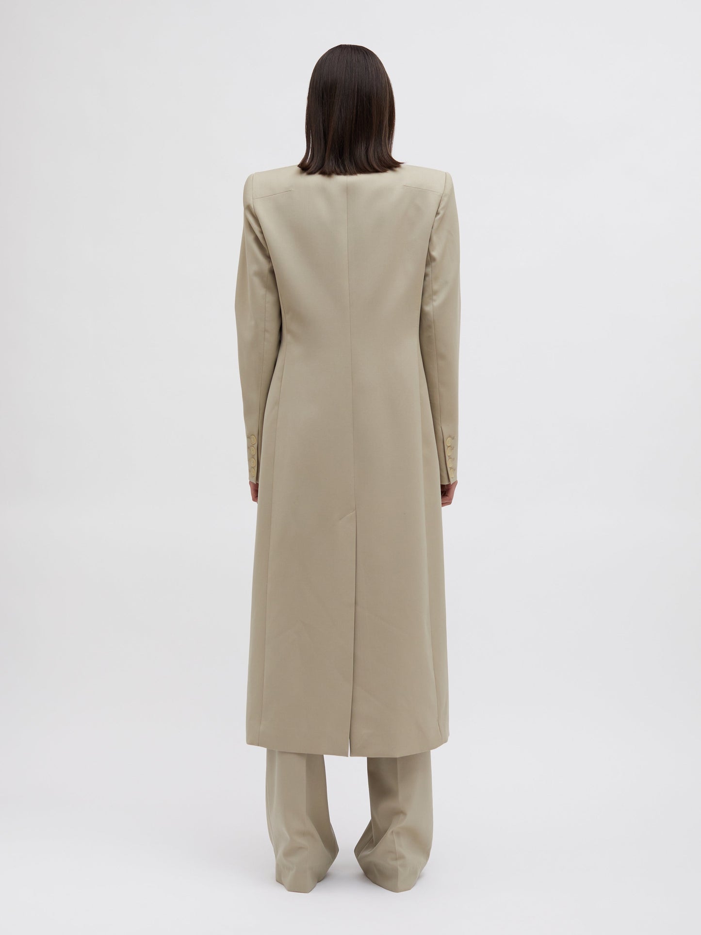 Christopher Esber Talus Tailored Coat (Taupe)