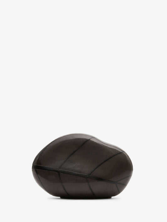 Image of Bags. Product name - Large Leaf Stone Clutch in Black colour by brand - Christopher Esber