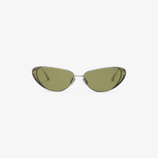 Image of Sunglasses. Product name - Milla 96 Sunglasses in Olive colour by brand - Embargo