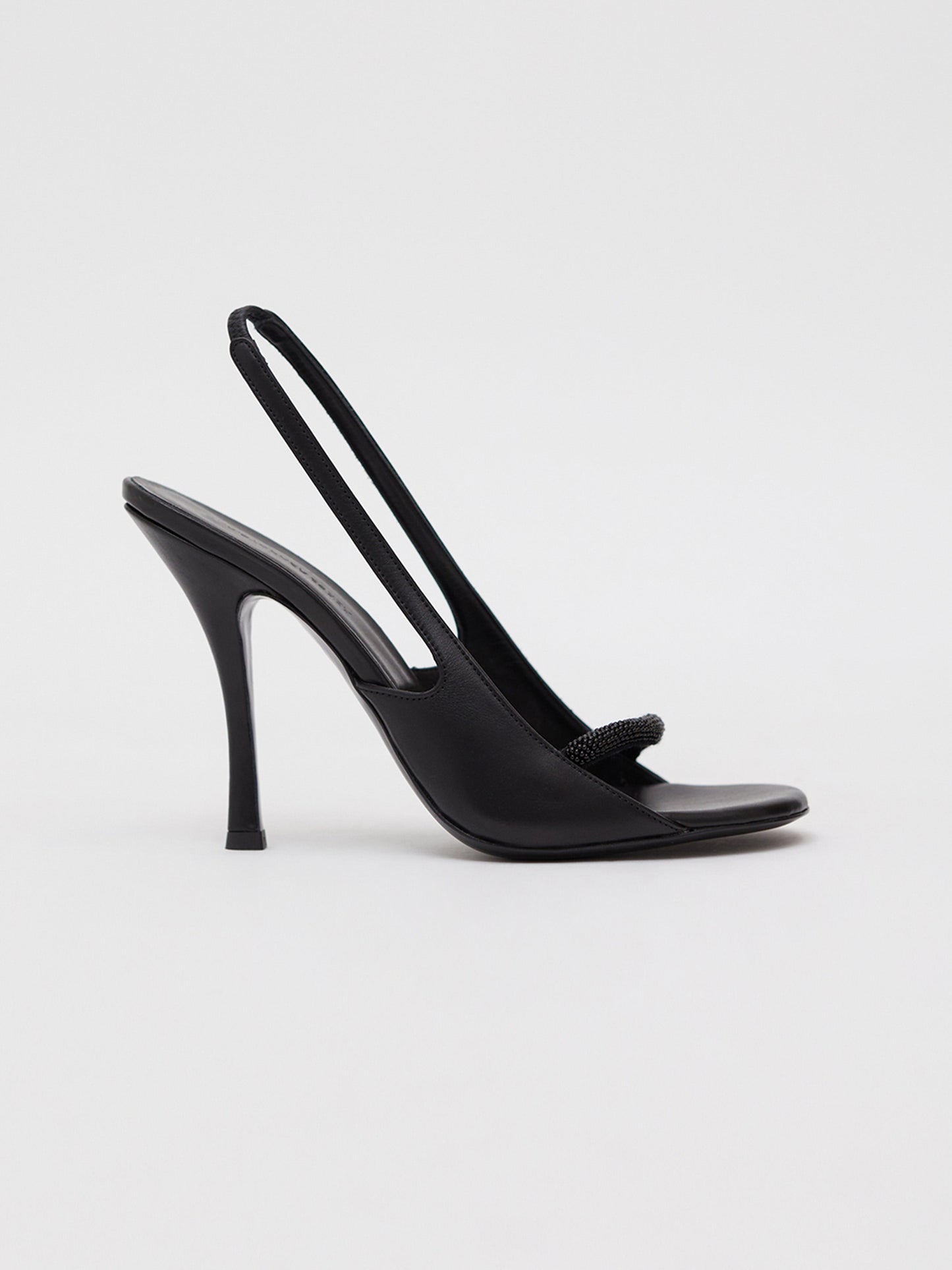 Image of Heels. Product name - Phenix Slingback Heel in Black colour by brand - Christopher Esber