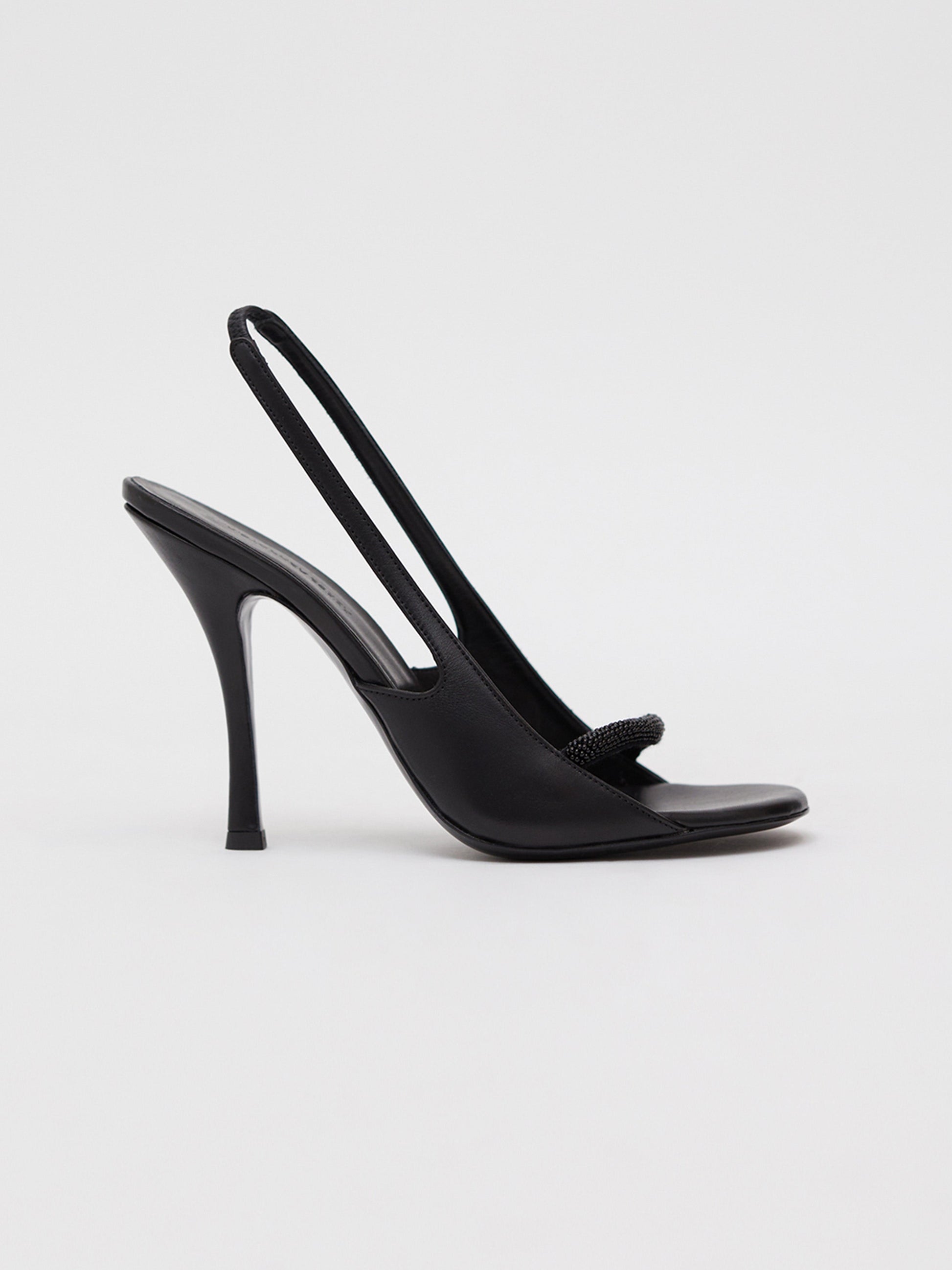 Image of Heels. Product name - Phenix Slingback Heel in Black colour by brand - Christopher Esber