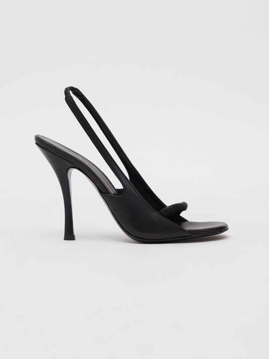 Image of Heels. Product name - Phenix Slingback Heel in Black colour by brand - Christopher Esber