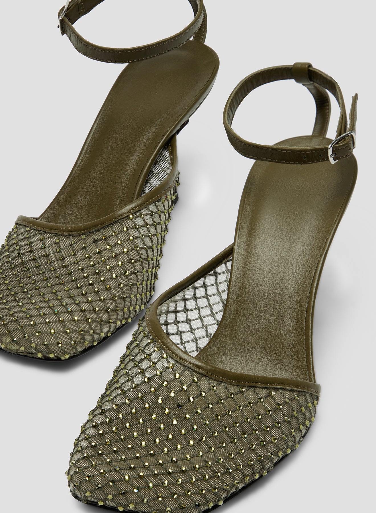 CHRISTOPHER ESBER Minette Veiled Heel (Olive)