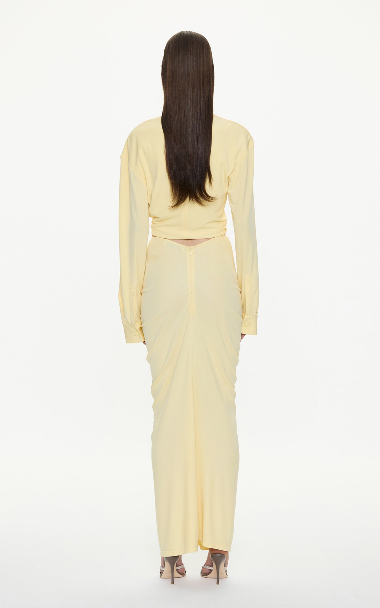 CHRISTOPHER ESBER Vivenda Drape Long Sleeve Top (Butter)