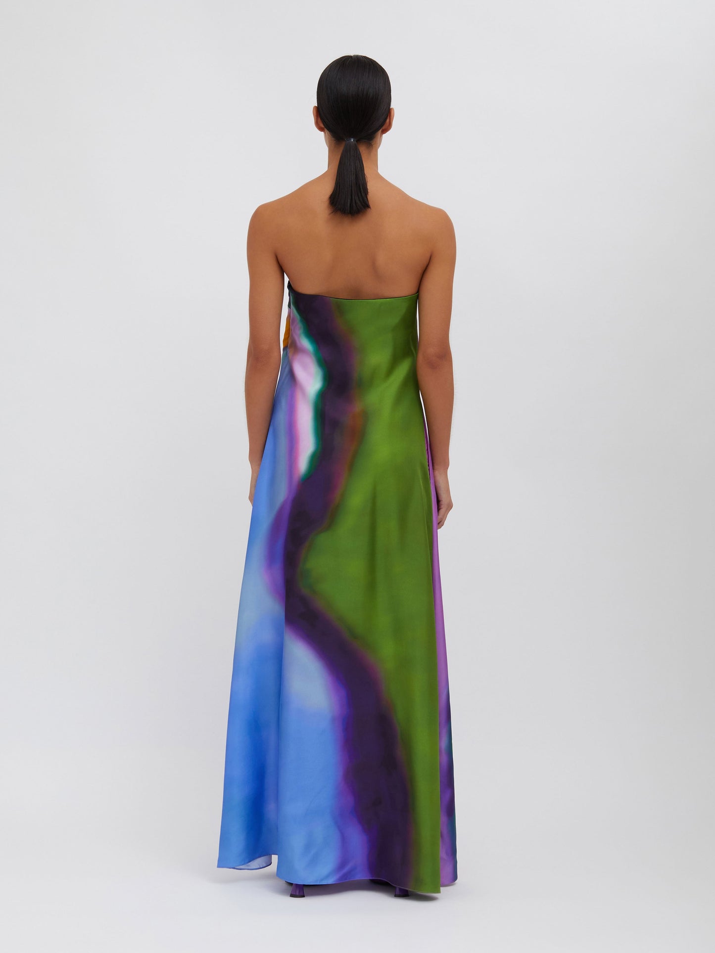 Embargo Aura Silk Strapless Dress (Print)