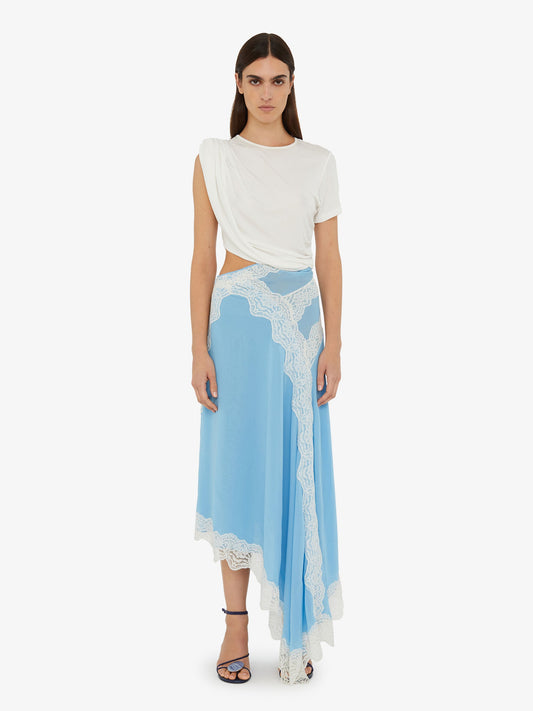 Image of Dresses. Product name - Verve Twisted Tee Dress in Multi colour by brand - Christopher Esber