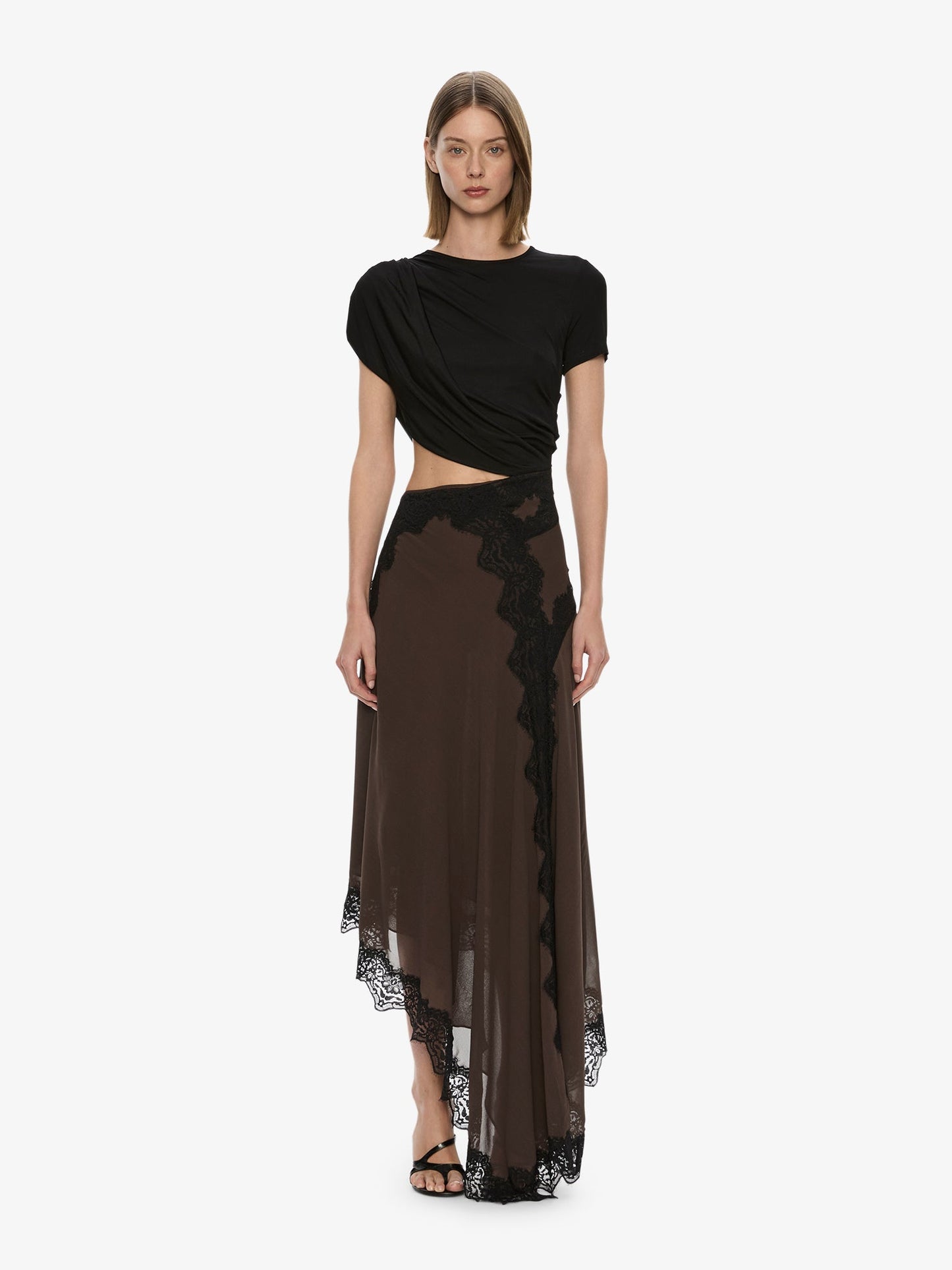 Image of Dresses. Productname: CHRISTOPHER ESBER Verve Twisted Tee Dress in Black colour by brand - CHRISTOPHER ESBER