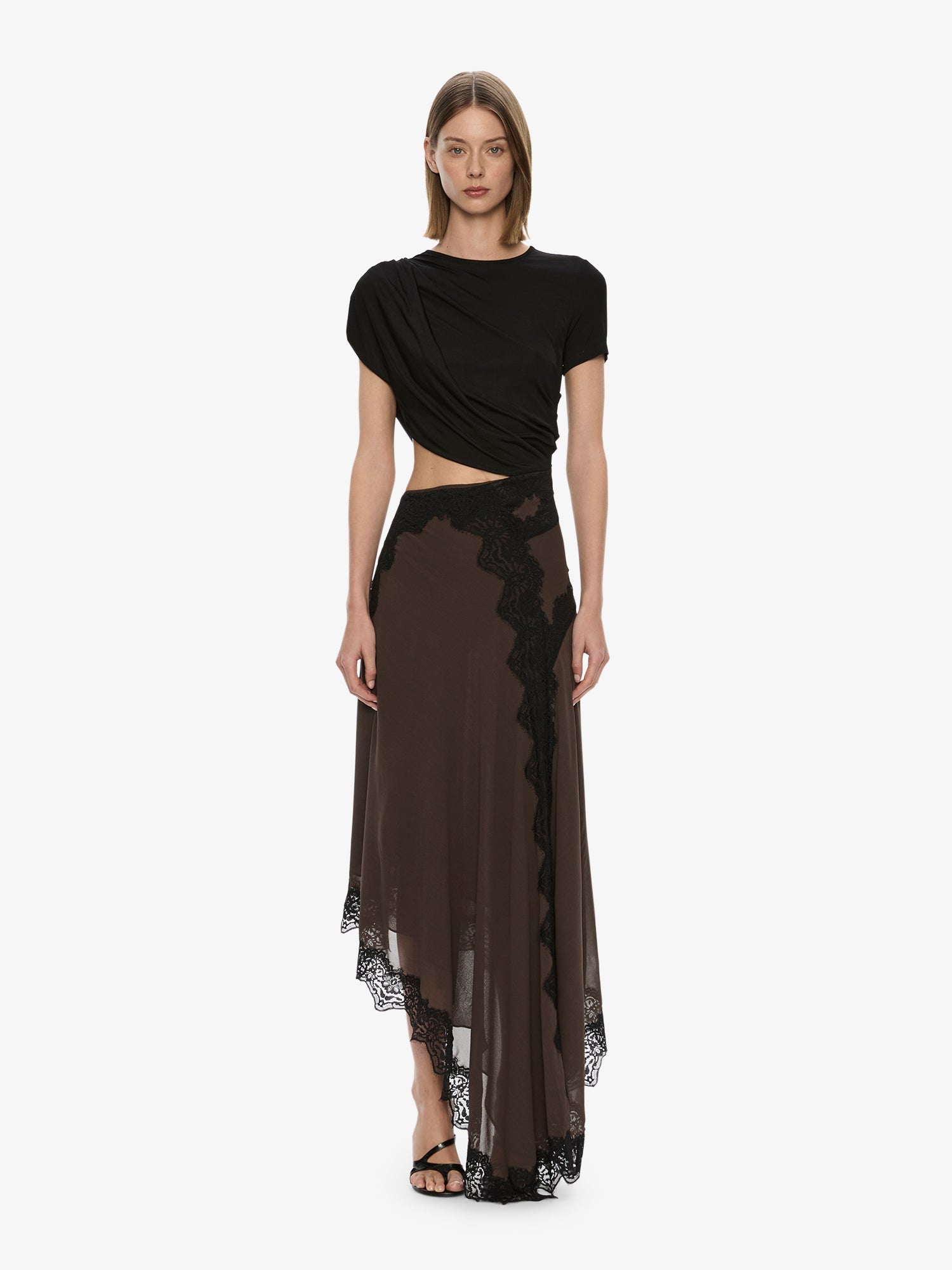 Image of Dresses. Productname: CHRISTOPHER ESBER Verve Twisted Tee Dress in Black colour by brand - CHRISTOPHER ESBER