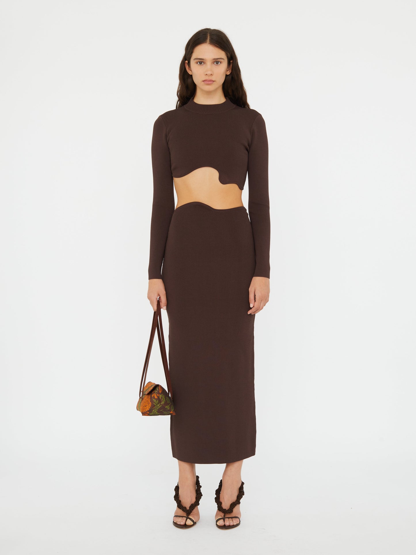 CHRISTOPHER ESBER Maparadita Midi Skirt (Espresso)