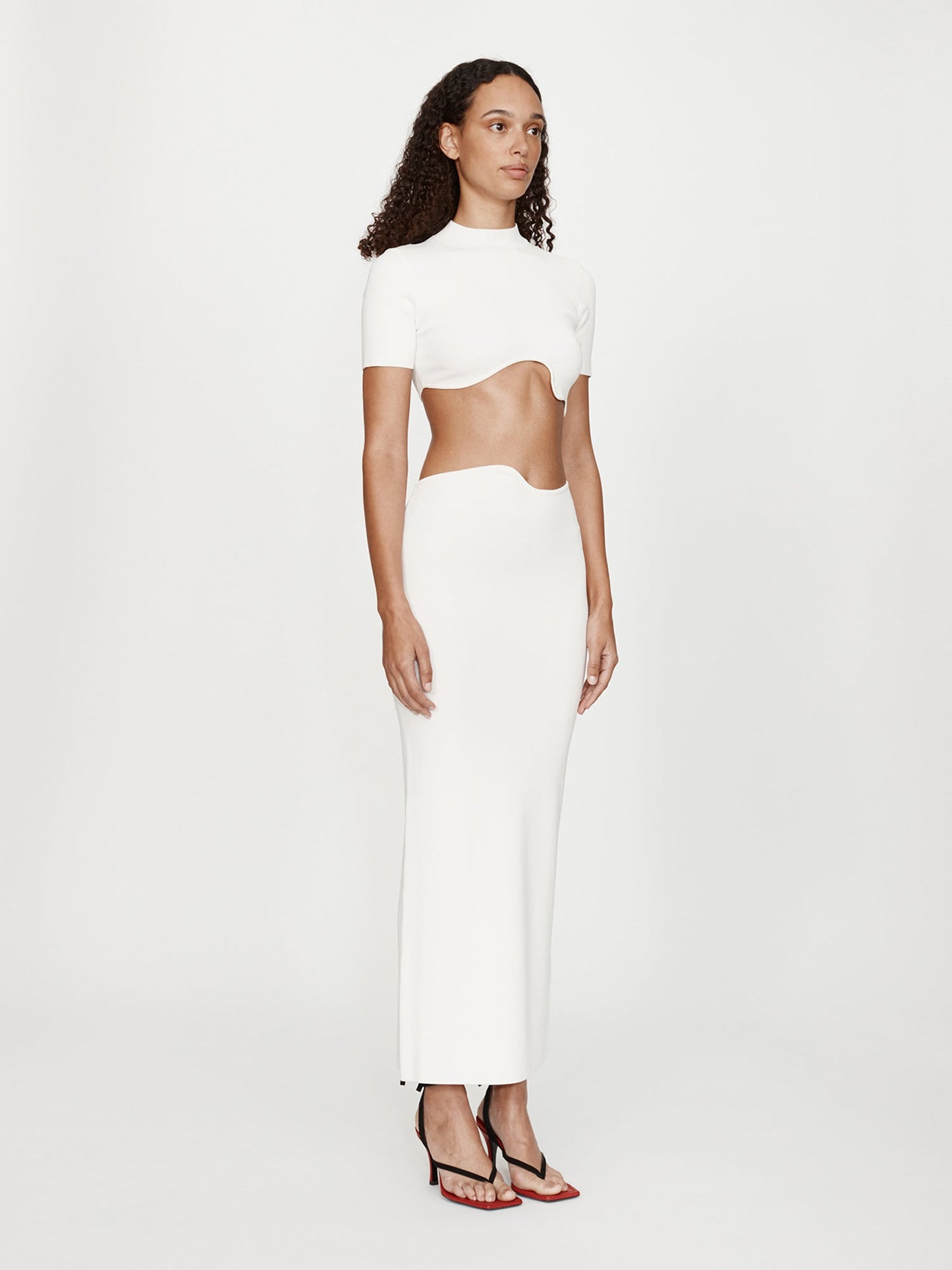 CHRISTOPHER ESBER Maparadita Midi Skirt (White)