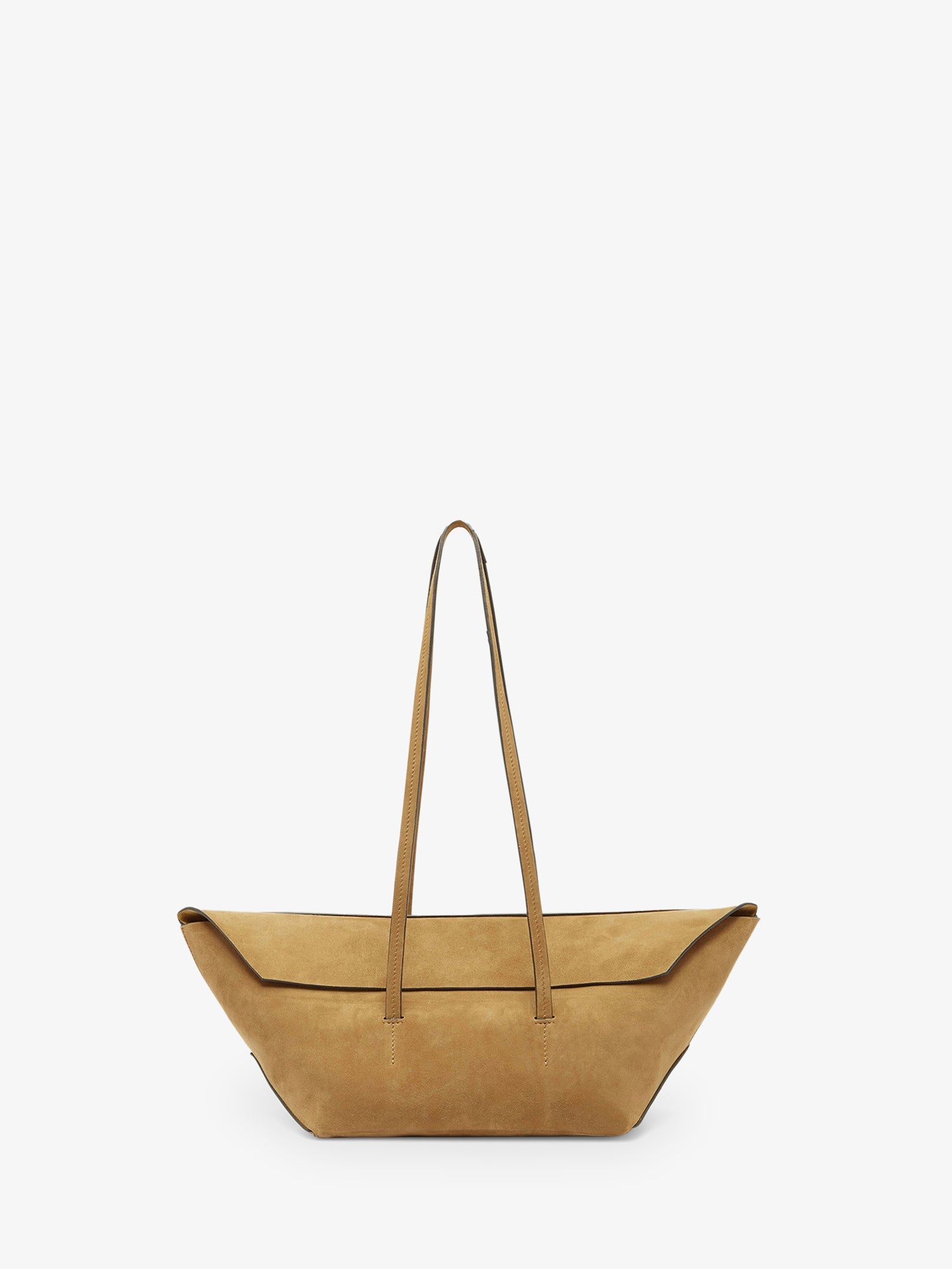 Image of Bags. Productname: Christopher Esber Gondola Suede Small Tote in Cigar colour by brand - Christopher Esber