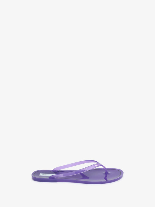 Image of Sandals. Product name - Jo Flip Flop in Grape colour by brand - CHRISTOPHER ESBER