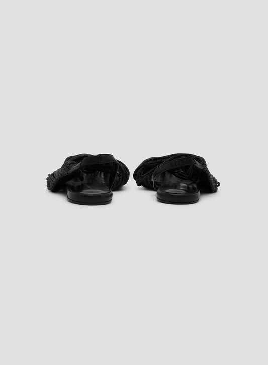CHRISTOPHER ESBER Saskia Stranded Crystal Flat (Black)