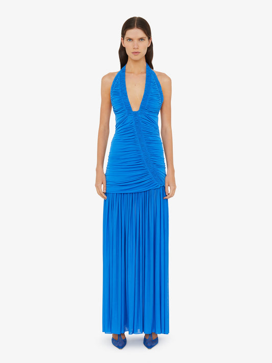 Image of Dresses. Product name - Orion Gown in Lapis colour by brand - Christopher Esber
