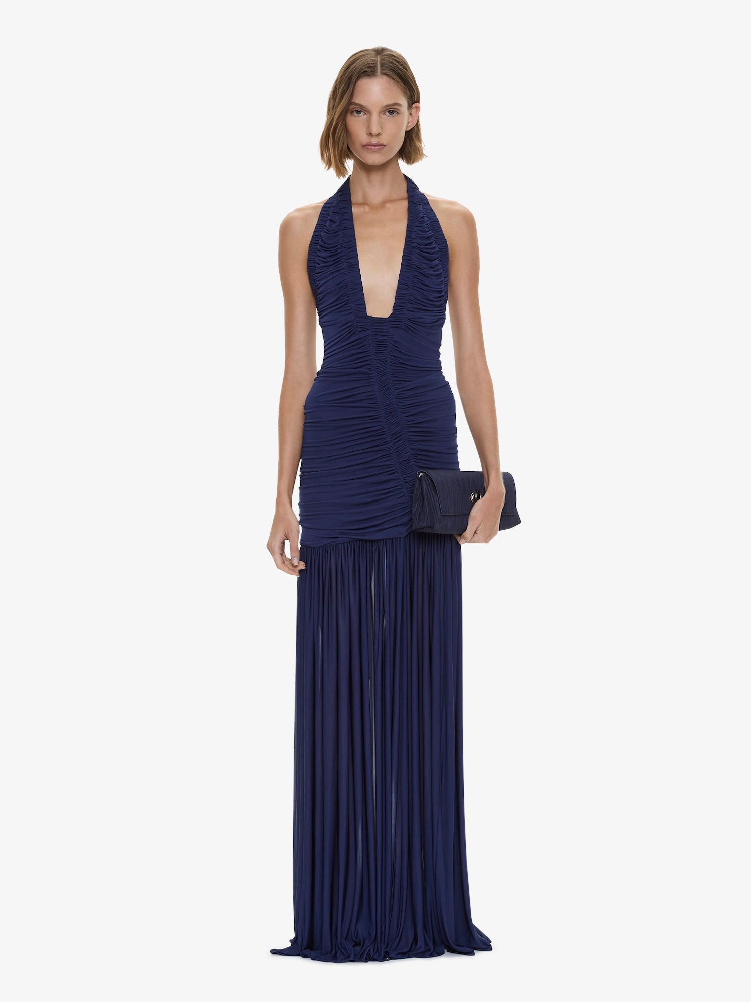 Image of Dresses. Product name - Orion Gown in Navy colour by brand - CHRISTOPHER ESBER