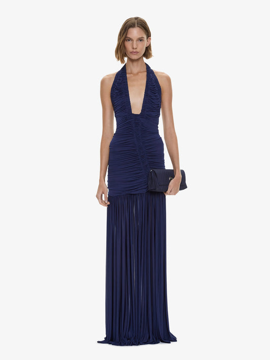 Image of Dresses. Product name - Orion Gown in Navy colour by brand - CHRISTOPHER ESBER