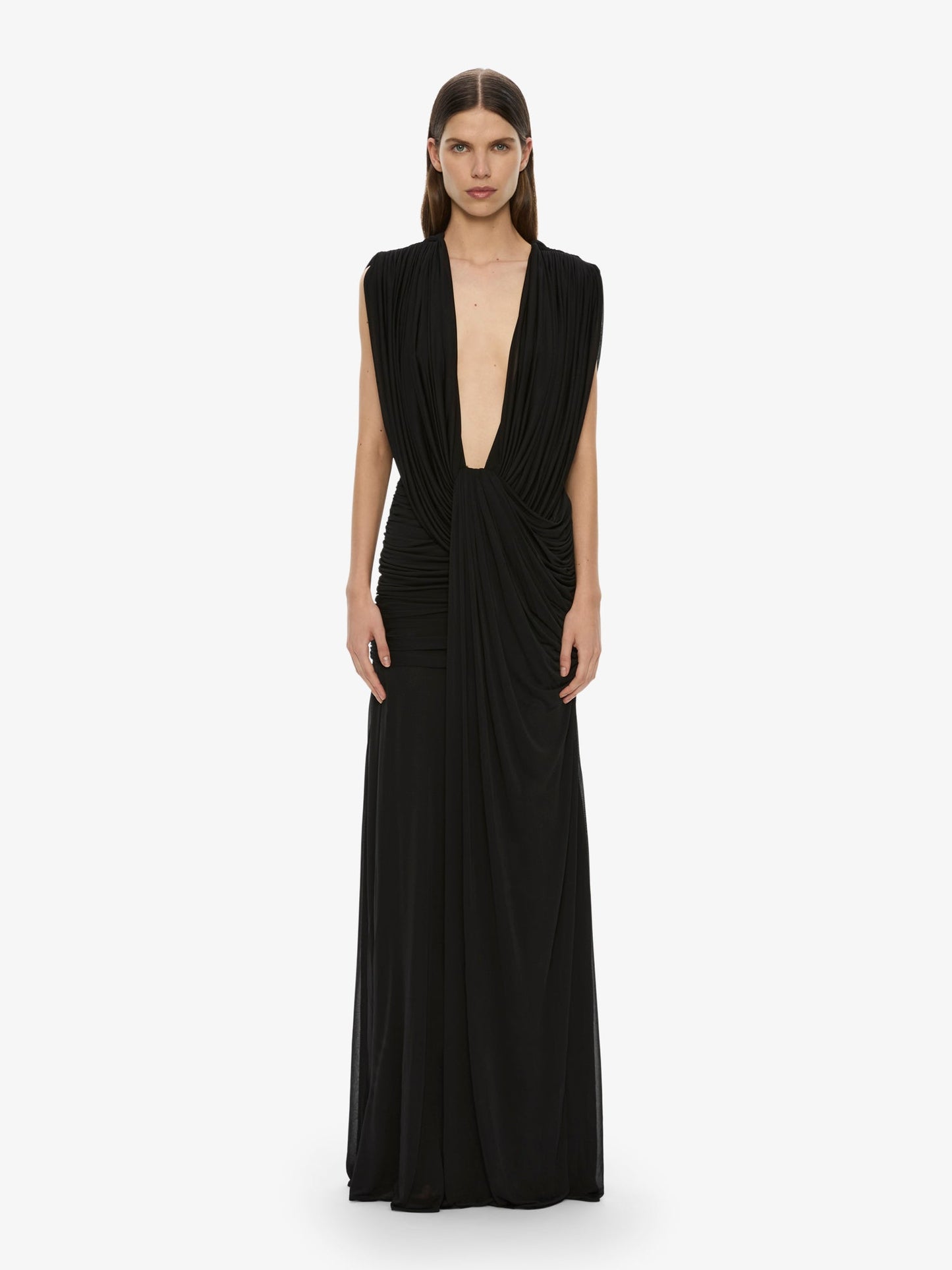 Image of Dresses. Productname: Christopher Esber Ripple Drape Gown in Black colour by brand - Christopher Esber