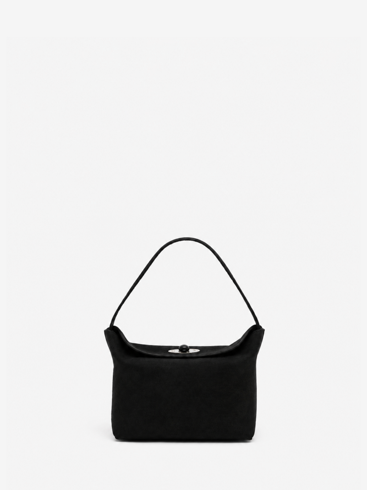 Image of Bags. Product name - Turnlock Suede Mini Bag in Black colour by brand - CHRISTOPHER ESBER
