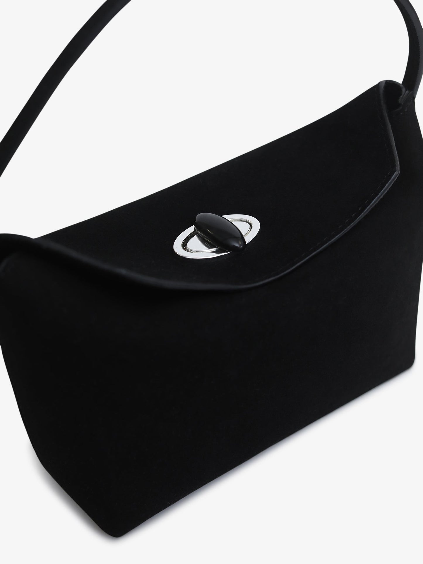 CHRISTOPHER ESBER Turnlock Suede Mini Bag (Black)