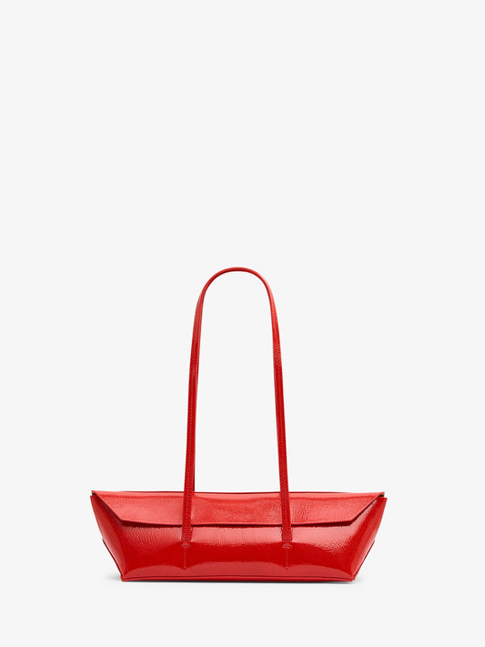 Image of Bags. Productname: Embargo Gondola Patent Mini Tote in Lipstick colour by brand - Embargo