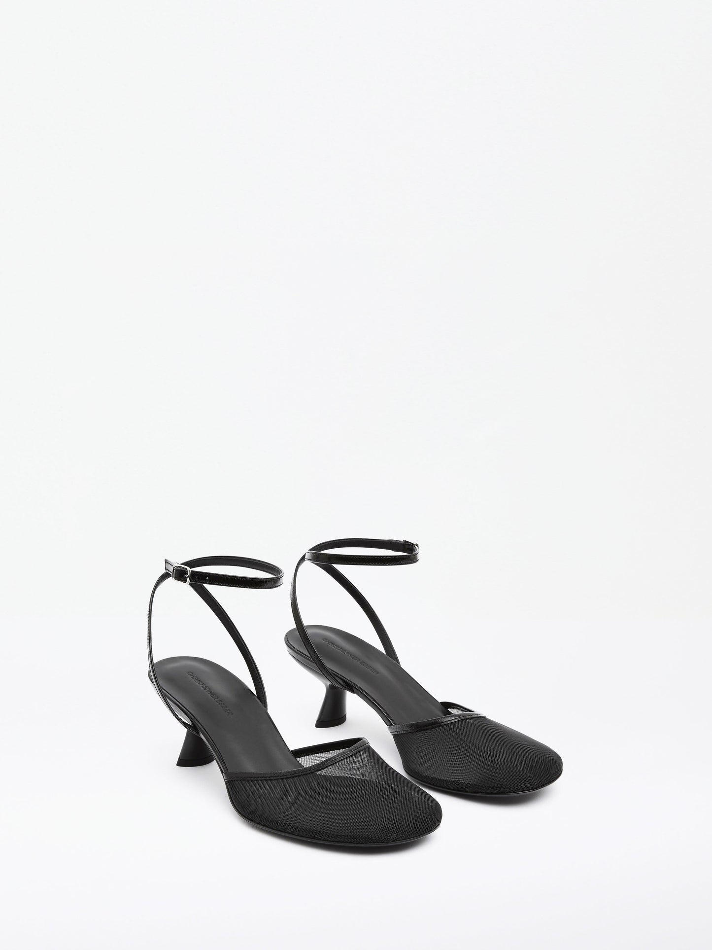 Christopher Esber Sheer Mesh Mary Jane Heel (Black)