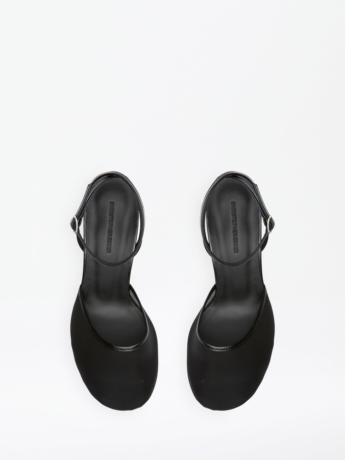 Christopher Esber Sheer Mesh Mary Jane Heel (Black)