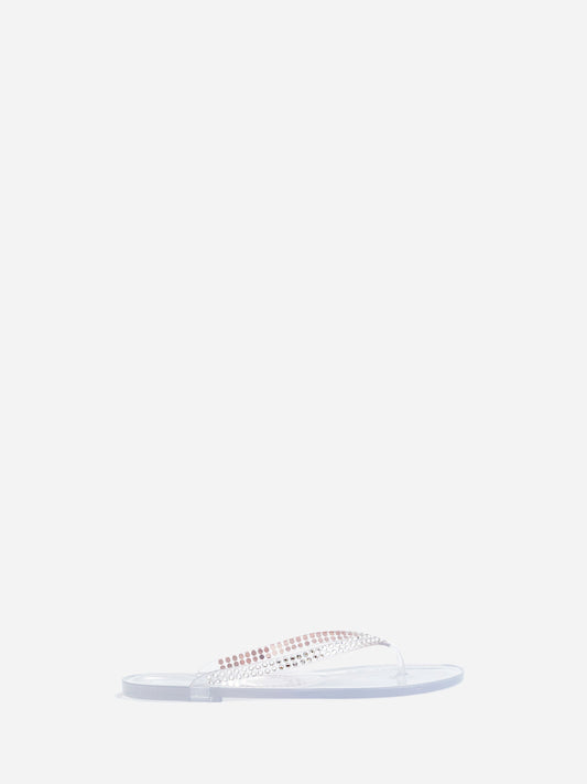 Image of Sandals. Productname: Christopher Esber Jo Crystal Flip Flop in Crystal colour by brand - Christopher Esber